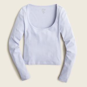 J. Crew NWT Women's Scoopneck Ribbed Long-Sleeve T-Shirt